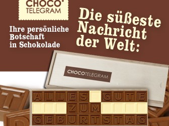 Liebesbotschaft aus Schokolade